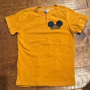 Kids Disney Mustard Yellow T-Shirt with Black Graphic